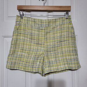 Maison d'Amelie Yellow Blue Tweed Knit Shorts